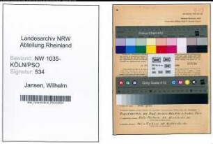 Entnazifizierung Wilhelm Jansen , geb. 14.07.1921 ()