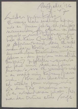 Brief von Karl Schmidt-Rottluff an Georg Kolbe