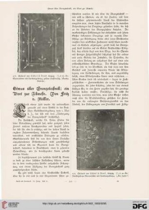 Etwas über Bronzetechnik; ein Wort zur Abwehr