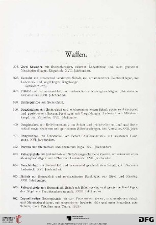 Waffen (Nr. 395-447)