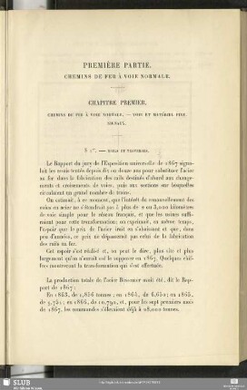 Première Partie. Chemins De Fer À Voie Normale