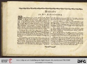 Vorrede zu der Uebersetzung