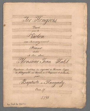 Air hongrois varié, Violine, Klavier, op. 17. - BSB Mus.Schott.Ha 5527-2