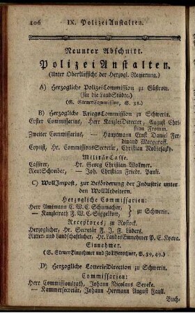 Neunter Abschnitt. PolizeiAnstalten
