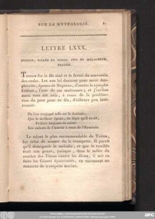 Lettre LXXX.