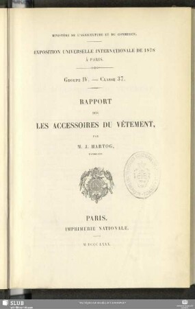 Rapport sur les accessoires du vêtement