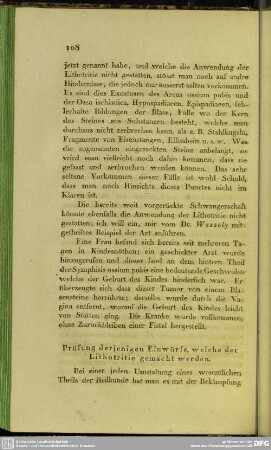 Prüfung derjenigen Einwürfe, welche der Lithotritie gemacht werden