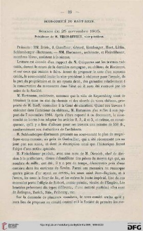 Sous-comité du Haut-Rhin: Séance du 25 novembre 1865
