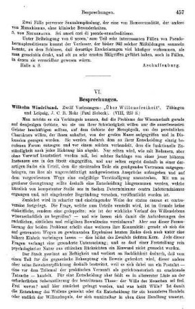 457-476, VI. Besprechungen