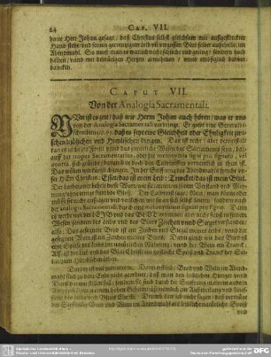 Caput VII. Von der Analogia Sacramentali