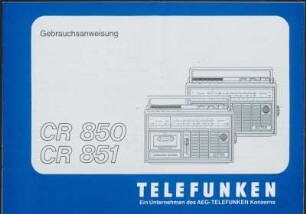 Bedienungsanleitung: Telefunken bajazzo CR 850, CR 851
