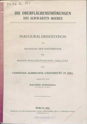 Die Oberflächenströmungen des Schwarzen Meeres