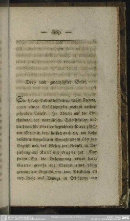 Drey und zwanzigster Brief