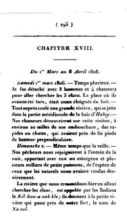 Du 1er Mars au 8 Avril 1806.