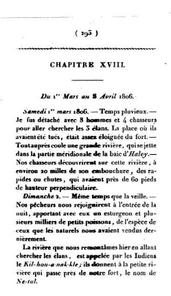 Du 1er Mars au 8 Avril 1806.