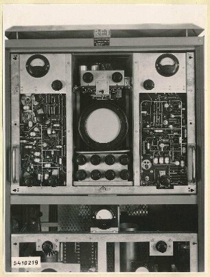 10-kW-Fernsehsender Nr. 507, Schrank B6 oben, Frontseite geöffnet, Foto 1954