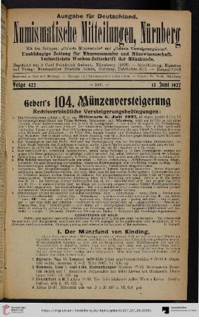 [Mittwoch, 6. Juli 1927] (Katalog Nr. 104)