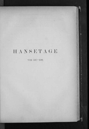 Hansetage von 1387-1390.