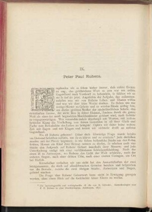 IX. Peter Paul Rubens.