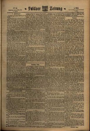 Zweite Ausgabe vom Donnerstag, den 31. März 1910.