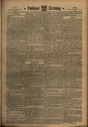 Zweite Ausgabe vom Donnerstag, den 31. März 1910.