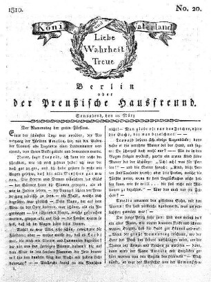 Nr. 20., 10. März 1810