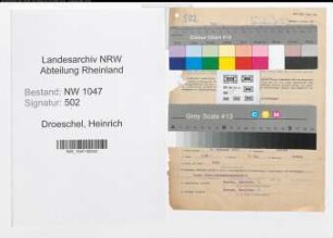 Entnazifizierung Heinrich Droeschel , geb. 06.02.1920 (Angestellter)