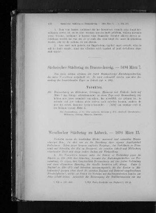 Wendischer Städtetag zu Lübeck. - 1494 März 13.
