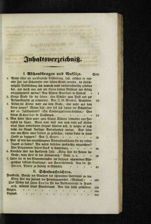 Inhaltsverzeichniß