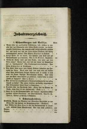 Inhaltsverzeichniß
