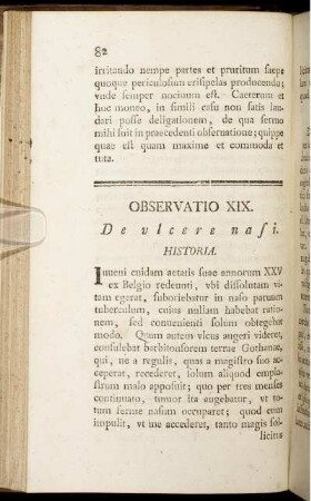Observatio XIX. - Observatio XXVIII.