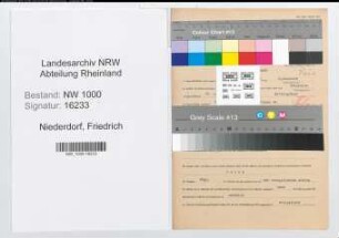 Entnazifizierung Friedrich Niederdorf, geb. 15.10.1902 (Kaufm.Angest.)