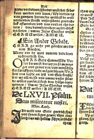 De LXVII. Psalm Deus misereatur nostri. Mar. Luth.