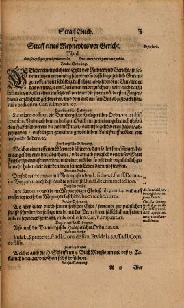 Straff Buch, Das ist: Gründtliche vnd rechte Vnderweysung wie heutiges tags, nach allen gemeinen beschriebnen ... Rechten, Reichs auch Lands Ordnungen, Statuten, Opinionen der Rechtsgelehrten, vnd wolhergebrachten Gewonheiten, etliche grobe eusserliche Sünde, Freuel vnd begangene Missethaten, Bürgerlich vnd peinlich zustraffen gepflogen werden : ... Mit angehengten Allegationibus vnd Rechtsgründen