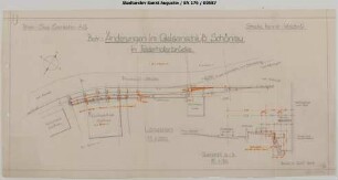 Felderhoferbrücke, Anschlussgleis Brennerei: Änderung im Gleisanschluss Schönau (Bröltaler Kornbrennerei J. Schönau): Änderung der Gleislage.