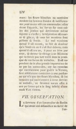 VII. Observation