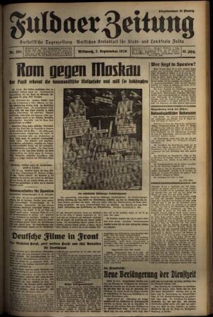 Ausgabe vom Mittwoch, den 02. September 1936.