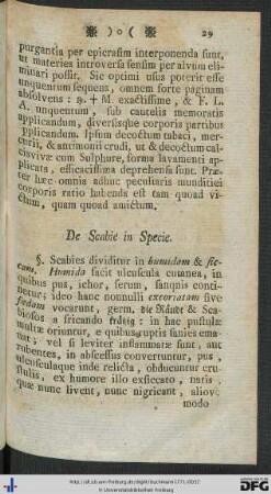 De Scabie in Specie.