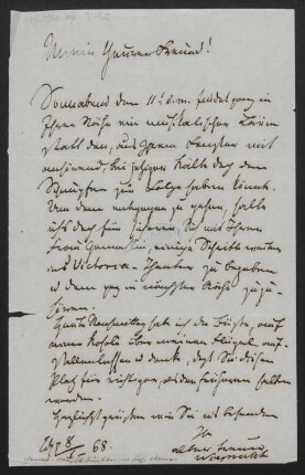 Brief an Unbekannt : 08.01.1868