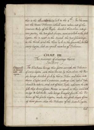 Chap. III. The manner of chusinge theire Souldiers
