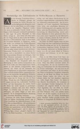 Merkwürdige alte Tafelmalereien im Welfen-Museum zu Hannover