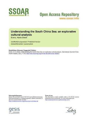 Understanding the South China Sea: an explorative cultural analysis