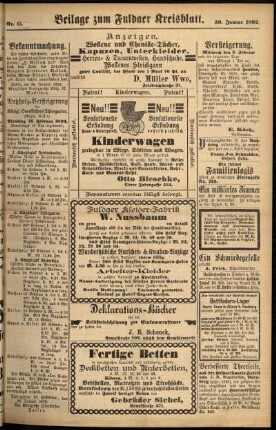 Zweite Ausgabe vom Samstag, den 30. Januar 1892.