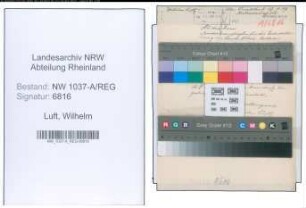 Entnazifizierung Wilhelm Luft , geb. 24.06.1900 ()