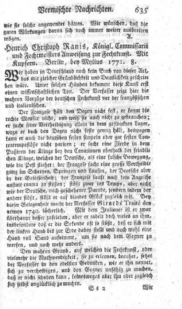 Anweisung zur Fechtkunst.
