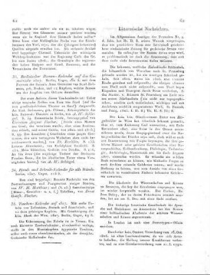 Litterarische Nachrichten.