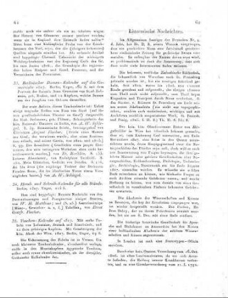 Litterarische Nachrichten.