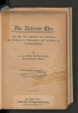 Die Reform-Ehe.