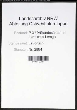 Heiratsregister Standesamt Laßbruch