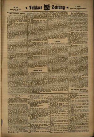 Zweite Ausgabe vom Freitag, den 07. Juli 1911.